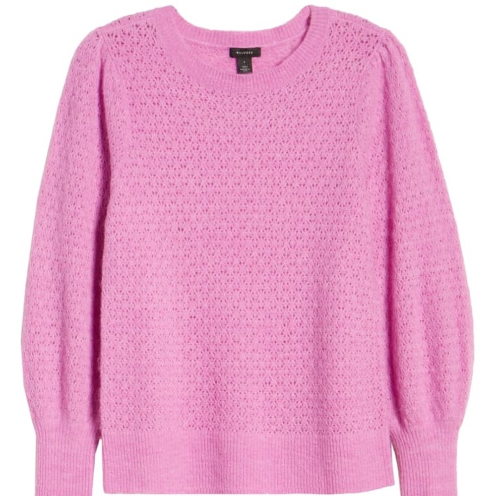 Halogen pointelle sweater